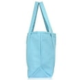 thumbnail image 7 of DALIX 20" Solid Color Cotton Canvas Shopping Tote Bag in Light Blue, 7 of 7