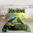thumbnail image 2 of Feelyou 3D Parrot Bird Bedding Comforter Set, Kawaii Animal Twin Comforter Sets, Groovy Daisy Flower Floral Reversible Bedding Set, Microfiber Bedroom Decor, 2 Pieces, 2 of 8