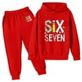 thumbnail image 3 of WOYY 67 Tracksuit for Girls Casual Active Graphic Hoodie Sweatpants Outfits, Sizes 11-13, 3 of 3