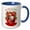 Blue/White, variant on 3drose, Sweet Devon Rex Kitty for Cat Moms Christmas Holiday Celebration, 11oz Two-tone Yellow Mug