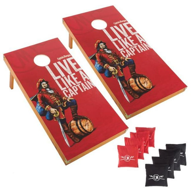 Hey Play M350050 Captain Morgan Cornhole Outdoor Game Set