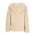 thumbnail image 3 of Retro Winter Wram Long Sleeve Fleece Hoodies Outwear Coat For Women Ladies Party Casaul Loose Fleece Fluffy Hooded Sweater Sweatshirt Tops Shirt With Pocket, 3 of 5