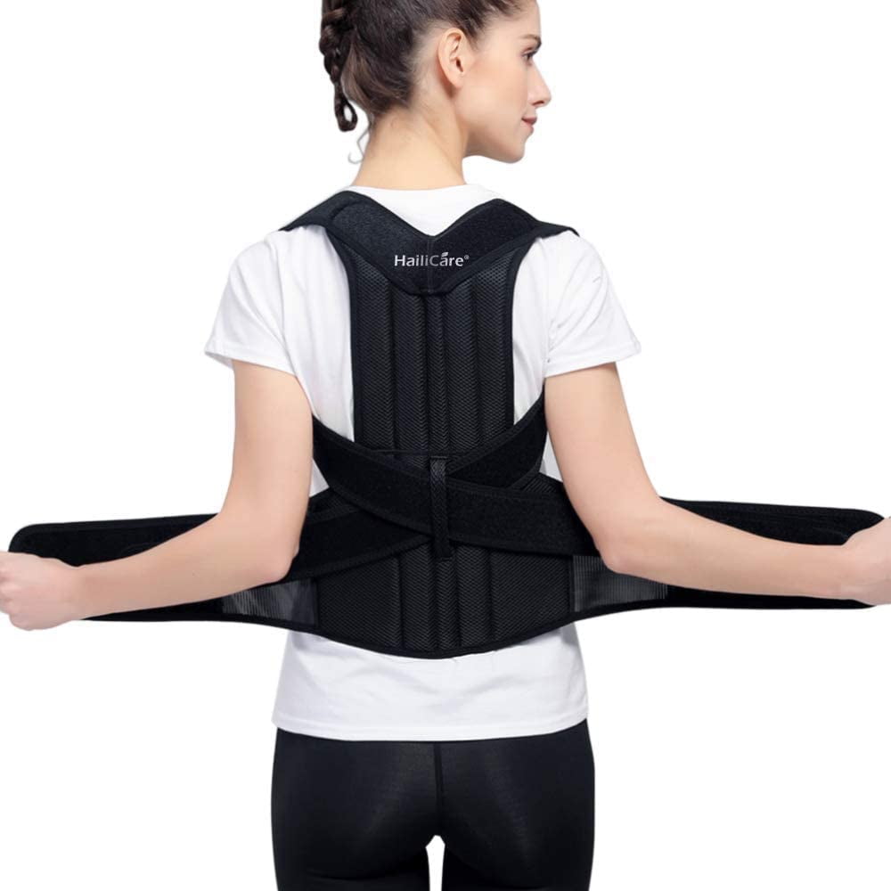 Clavicle Cervical Strap for Upper Back Posture Corrector Improves Posture and Provides Lumbar Support Shoulder & Neck Pain Relief Adjustable Back Brace for Women and Men 