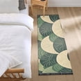 thumbnail image 3 of Yayeee Runner Rug for Bedroom 2'x6' Machine Washable Hallway Non Slip Mat, Green Abstract Shapes, 3 of 8