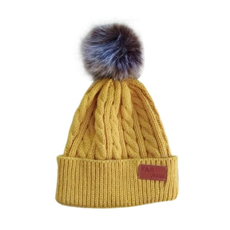 

Qufokar Baby Stuff Wipes Sensitive Ball Cotton Warm for Boys Letter Cap Baby Knitted Hats Children Girls Baby Care