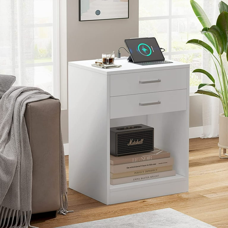 White nightstand set cheap of 2 walmart