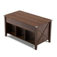 thumbnail image 6 of Ktaxon Mid-Century Lift Top Coffee Table, Multi-Functional Lift Tabletop Center Table for Living Room with Hidden Storage Compartment & 3 Cube Shelves, Retro Brown, 6 of 6