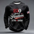 thumbnail image 3 of MuXiKeJi Clothes Men's American Flag Waffle Knit Sweatshirt USA Patriotic Crewneck Pullover 250th Anniversary 1776-2026 Casual Tops, 3 of 3