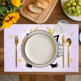 thumbnail image 4 of Purple Rose Antlers Placemats Set of 4, Abstract Art Fancy Flowers Stars Placemats for Dining Table, Place Mats for Kitchen Tabletop, Waterproof Wipeable Dining Table Mats Set, 4 of 9