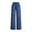 Dark Blue, variant on Simua Women's Bow Embroidered Baggy Jeans Comfortable Casual Elastic Wide Leg Denim Trousers with Pockets