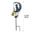 thumbnail image 3 of Solar Halloween Garden Stake Light, Black Cat & Crescent Moon Waterproof Solar Lantern Stake with Hanging Pumpkin, Outdoor Halloween Yard Decor for Garden Patio Lawn Pathway, 3 of 8