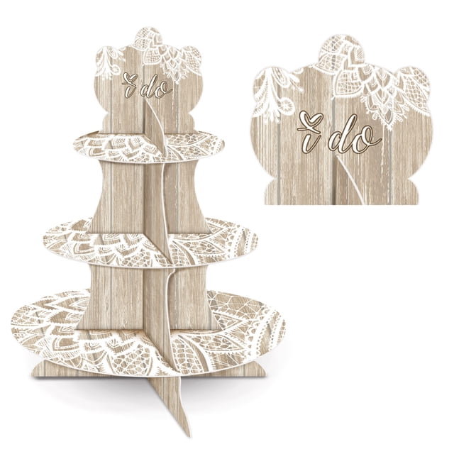 Soporte para cupcakes de boda, (paquete de 12) The Beistle Company 59340