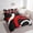 Red, variant on Erosebridal Geometric Round Bedding Sets Twin Size,Black Grey Comforter Sets with Sheets,Abstract Artwork Bed in a Bag Twin size,Lightweight Circle Room Decor,Reversible,7pcs