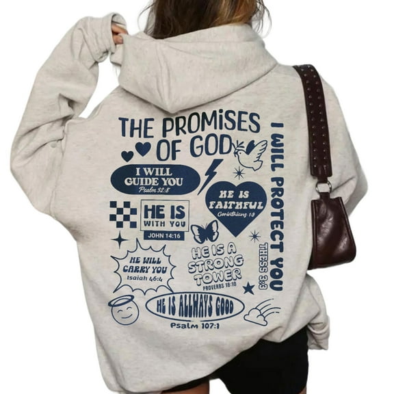 The Promises of God Pullover Hoodie – Unisex Bible Verse Hoodie – Inspirational Religious Gift for Men for Women