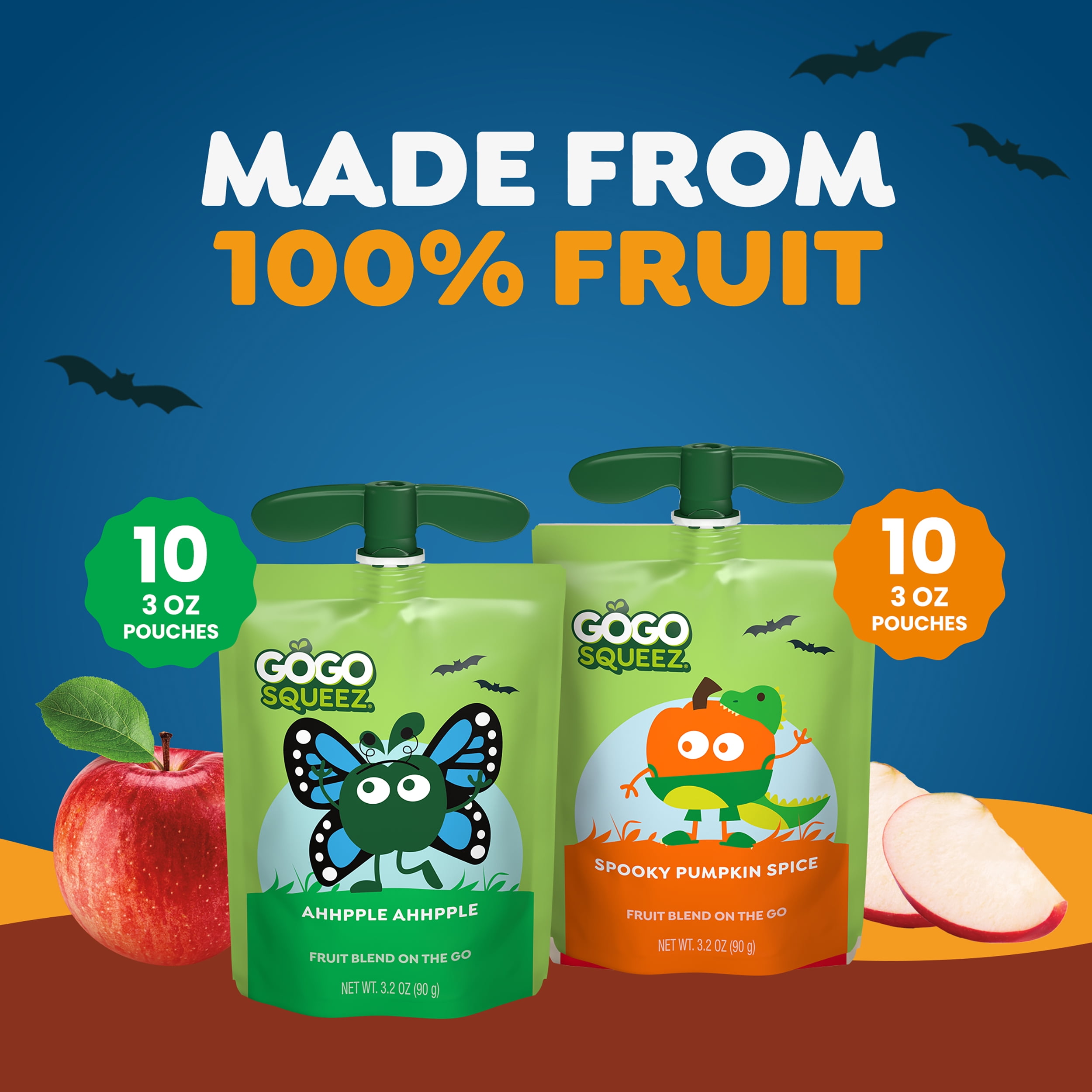 「GOGO!」 Fruit & VeggieZ Apple Carrot Mixed Berry Pouches | GoGo SqueeZ
