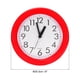 thumbnail image 2 of Reloj de pared Uxcell de 8 pulgadas, funcionamiento a batería de cuarzo, silencioso y sin tictac, reloj de pared redondo, rojo, 2 of 6