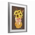 thumbnail image 3 of Stupell Industries Fall Sunflowers Pumpkin Bouquet Gray Framed Print Under Glass design by Hillary Holt, 16 x 13, 3 of 10