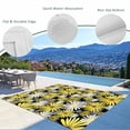 thumbnail image 3 of Farmhouse Daisy Outdoor Rug for Patio/Deck/Porch, Non-Slip Large Area Rug 4 x 6 Ft, Spring Watercolor Yellow White Floral Indoor Outdoor Rugs Washable Area Rugs, Reversible Camping Rug Carpet Runner, 3 of 8