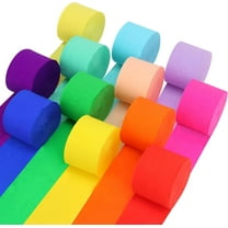 12 Rolls Crepe Paper Streamers, 12 Colors Streamers Party Supplies for Birthday Party Baby Shower Rainbow DIY Christmas Halloween Wedding Ceremony Various Large Festivals Decoration