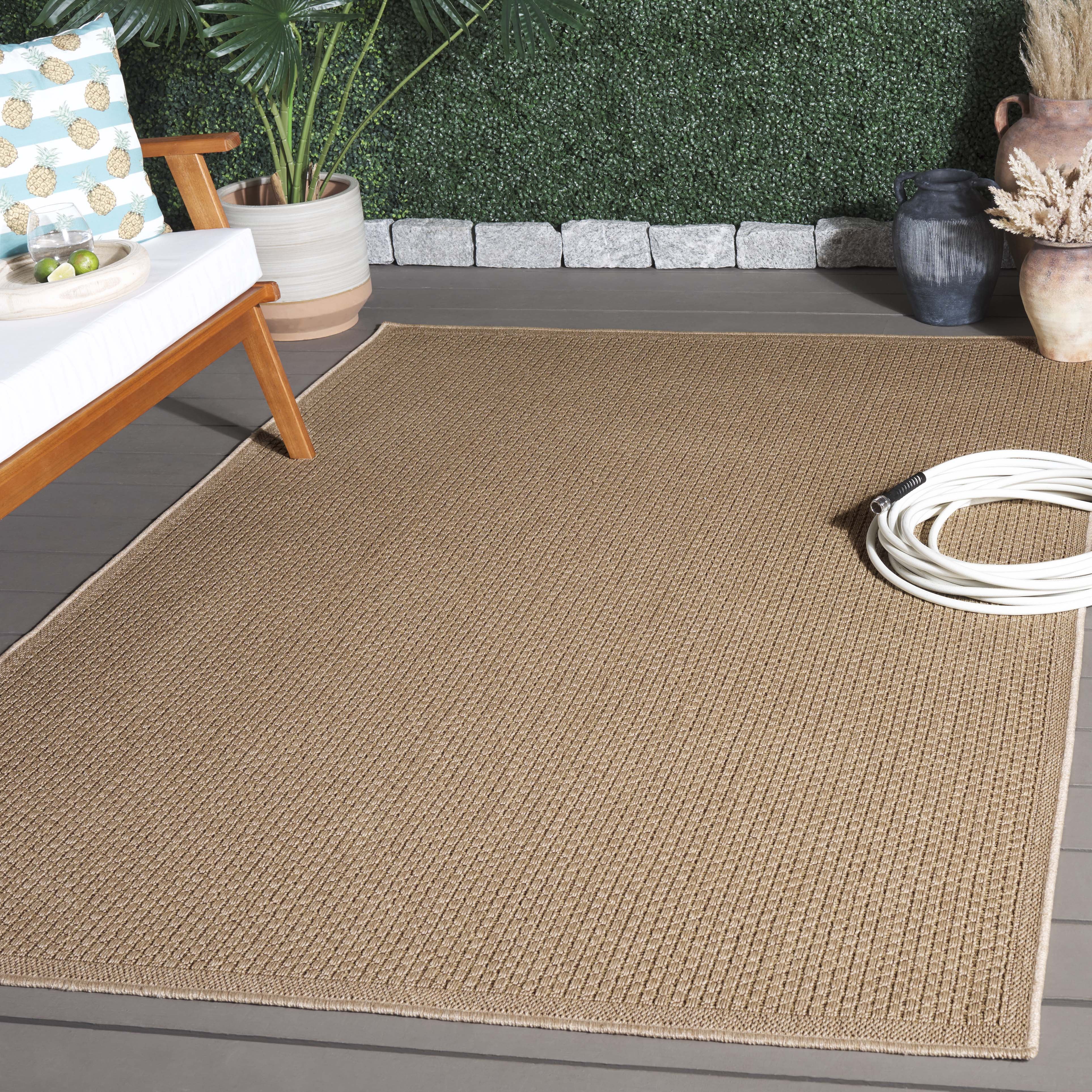 SAFAVIEH Atrium Sisal Langston Solid Indoor/Outdoor Area Rug, Beige, 8' x 10'