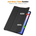thumbnail image 4 of Dteck Smart Slim Case for Samsung Galaxy Tab S10 FE Plus 13.1 inch X620 / X626B Shockproof Leather Tri-Fold Stand Case Lightweight Hard Shell Cover for Galaxy Tab S10 FE+,Black, 4 of 7