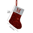 thumbnail image 3 of PONPRNGY 1Pc Red Glitter Christmas Stockings Sparkling Christmas Stocking Sock Xmas Party Winter Decor Candy Bag Family Holiday Gift, 3 of 6