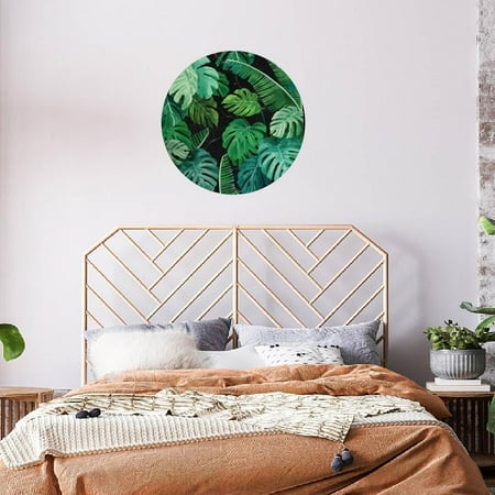 1set Monstera Leaf Wall Stickers Boho Tropical Plants Wall Decals Art Decor Large Size Vinyl Nursery Decor for Bedroom Office Living Room Sofa Backdrop Decorations Colorful
