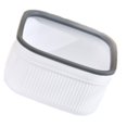 thumbnail image 5 of DOMELAY Mini Trash Can Countertop Desk Trash Bin for Kitchen Bathroom Bedroom Beside White and Gray, 5 of 9