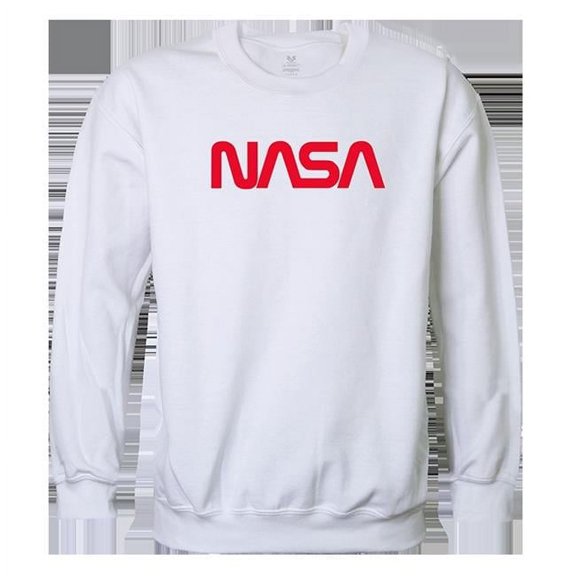 Worm Graphic Crewneck Sweatshirt, White - Small