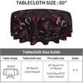 thumbnail image 3 of Breast Cancer Awareness Tablecloth Round 60 Inch Table Cloth Cover Mat Holiday Party Decoration for Dining Room Home Kitchen Picnic, 3 of 6