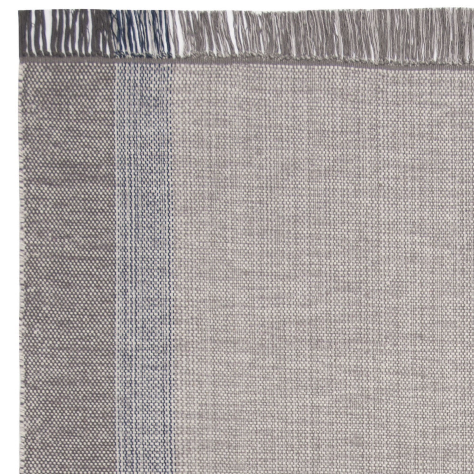 SAFAVIEH Montauk Sharlene Solid Striped Cotton Area Rug, Blue/Grey, 3' x 5'