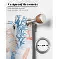 thumbnail image 6 of nqOlkjepod Outdoor Curtains for Patio Waterproof, Coastal Starfish Outdoor Privacy Panels Grommet, Ocean Coral Seashell Conch Watercolor Blackout Outside Curtains for Porch/Cabana 54"x84", 1 Panel, 6 of 8