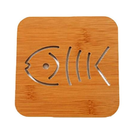 

YYNKM Kitchen Gadgets Bamboo Wood Hollowed Wooden Cup Mat Cartoon Table Mat Pot Mat Bowl Mat Home & Kitchen on Clearance Deals