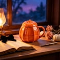 thumbnail image 5 of Twfbrm Halloween Ceramic Mug, Cute Pumpkin Shaped Ceramic Coffee Mug with Handle and Lid, Fall Decorative Pumpkin Mug, Creative Heat Resistant Ceramic Tea cup for Home, Office, Thanksgiving, 5 of 6