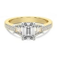thumbnail image 4 of IGI Certified 3 Carat Emerald Shape Lab Grown Diamond Engagement Ring | 14K Yellow Gold | Daria Trapezoid Three Stone Diamond Ring | FG-VS1-VS2 Quality Friendly Diamonds, 4 of 6
