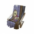 thumbnail image 4 of Bird Soft Flannel Fleece Blanket, Cartoon Style Owl Bird Family Mother Father Daughter Son Sitting on a Branch, Cozy Plush for Indoor and Outdoor Use, 70" x 90", Lavender and Brown, by Ambesonne, 4 of 6