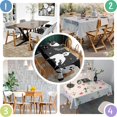 thumbnail image 5 of Black Halloween Ghosts Bats and Stars Rectangle Tablecloth 60"x120",Waterproof Polyester Rectangle Table Cloth, Wipeable Spillproof Polyester Tablecloth for Dining, Camping, Indoor and Outdoor, 5 of 6