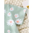 thumbnail image 2 of Michellecmm Toddler Girl 2 Piece Set, Round Neck Short Sleeve Daisy Print Tops + Elastic Waist Shorts Infant Baby Summer Clothes Outfits, 2 of 9