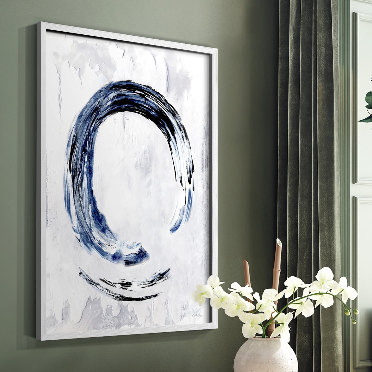 Moonglade II in White Solid Wood 8 x 10 Framed Print