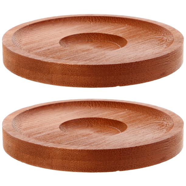 Posavasos giratorios de bambú para degustación de whisky, posavasos para copa de whisky, Bases de bambú, posavasos para copa de vino para Bar, oficina y hogar, 2 uds.