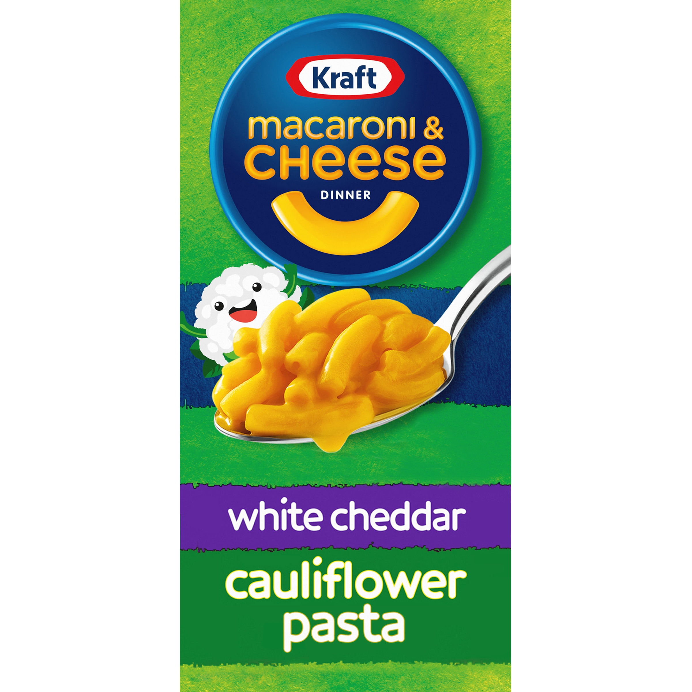 Kraft White Cheddar Macaroni & Cheese Dinner with Cauliflower Added to