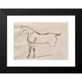 thumbnail image 2 of Eugène Delacroix 18x14 Black Modern Framed Museum Art Print Titled - Study of a Horse (C. 1820-30), 2 of 5