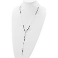 thumbnail image 5 of Sterling Silver Enameled & Black Glass Bead Rosary 24 Inch Necklace Made In India qh4997-24, 5 of 6