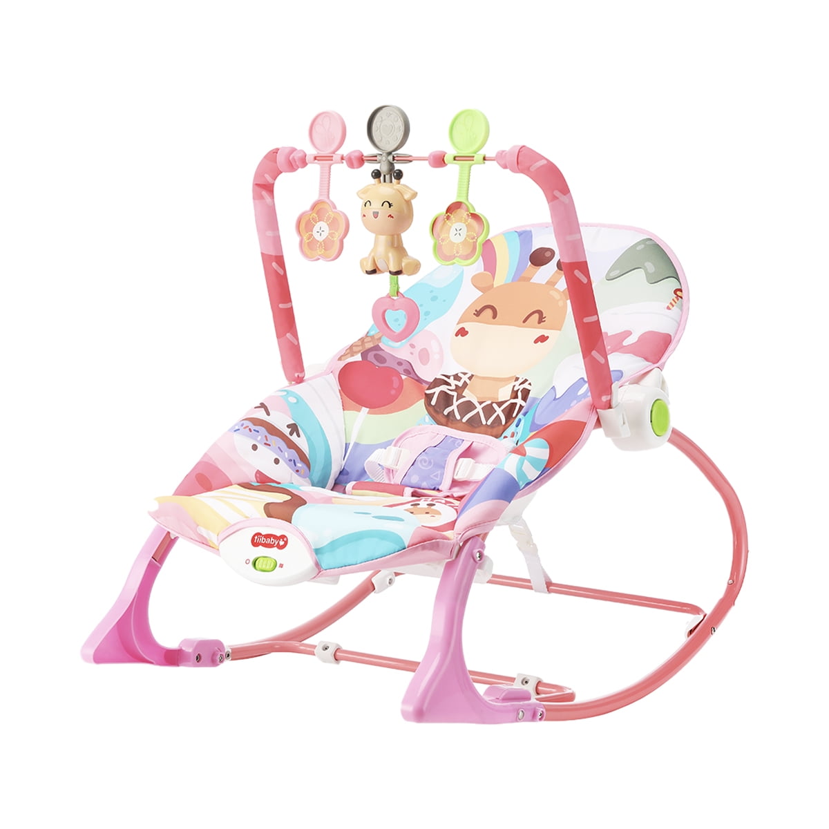 Bieco Hopsi Columpio De Peluche 60 Cm – Mecedora Infantil Con Cinturón, Caballo Balancín De Madera Para Bebés Desde 9 Meses