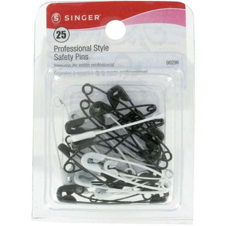 Safety Pin Charm Holder - Singer Professional Style Safety Pins-Sizes 1 & 2 25/Pkg