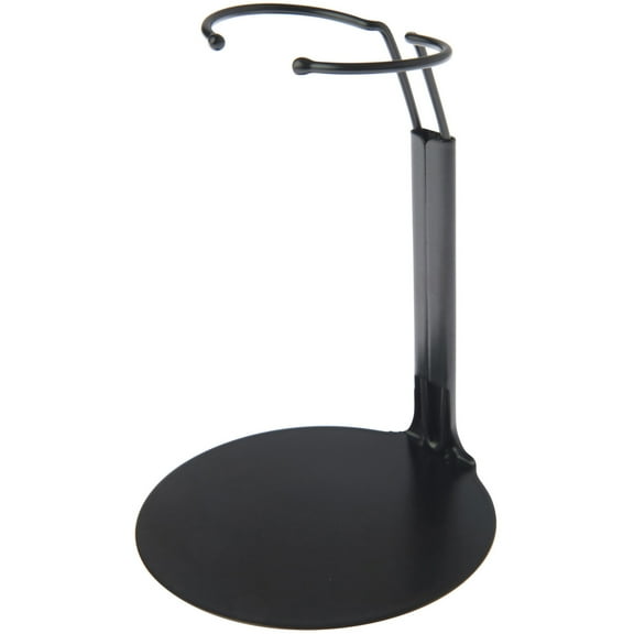 Plymor DSP-4175B Black Adjustable Doll Stand, fits 7, 7.5, 8, 8.5, and 9 inch Dolls or Action Figures, Waist is 1.75" - 2.25" wide, 5" - 6" around, Pack of 3