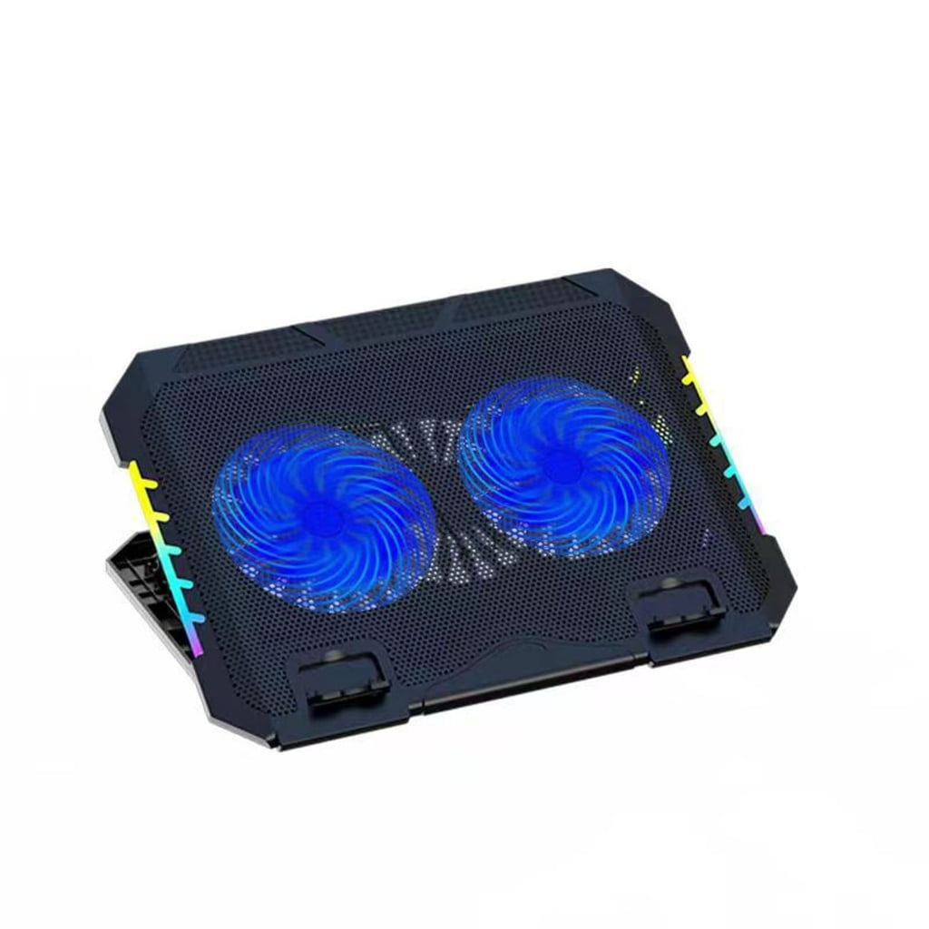 Double Fan Laptop Coolers Pad Adjustable Speed Plastic Base For PC Office Gaming