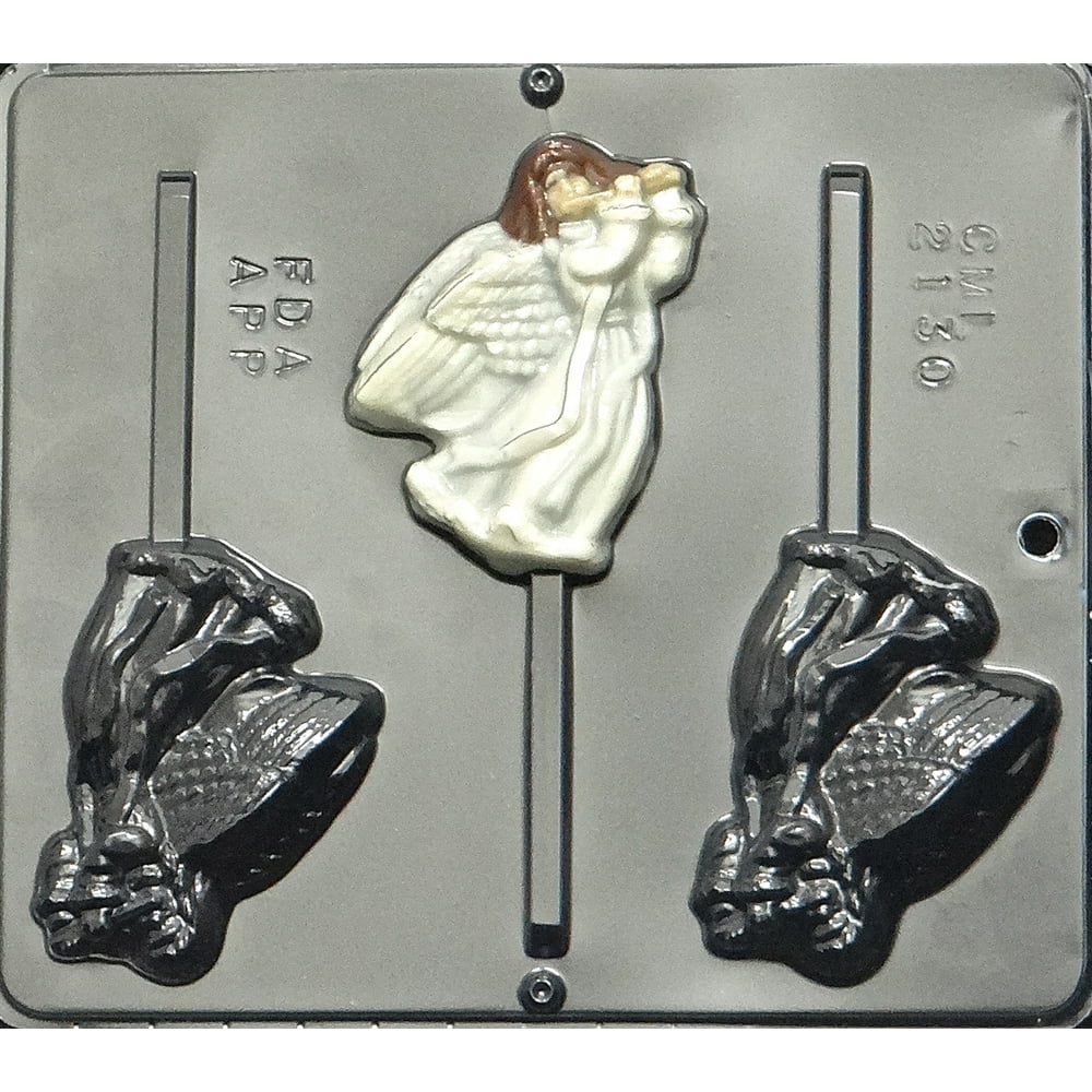 2130 Angel with Flute Lollipop Chocolate Candy Mold