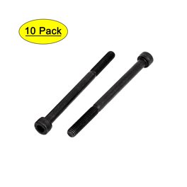 10 Pcs M3-0.5 X 55mm Hex Socket Cap Screws - 12.9 Grade Alloy Steel, Black Oxide, Half Thread