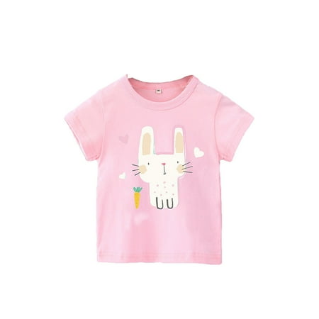 

HIBRO Girls Easter Carrot Rabbit Cartoon Tops 1 To 7 Years Old Baby Girls Top T Shirt 7 Clothes Girls Neutral Girls Top Age 6